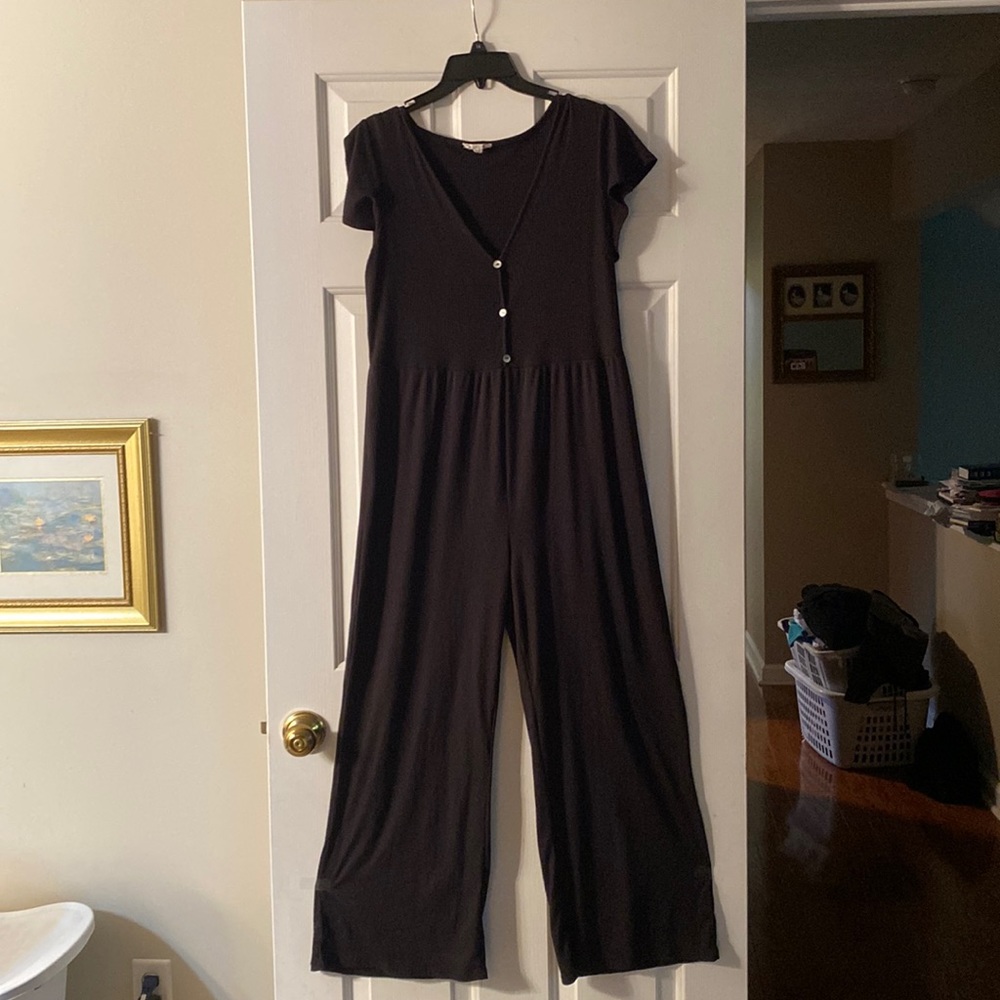 See You Monday Juniors Xl black jumpsuit.